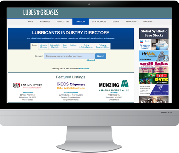 Lubricants Industry Directory LNG Media Kit